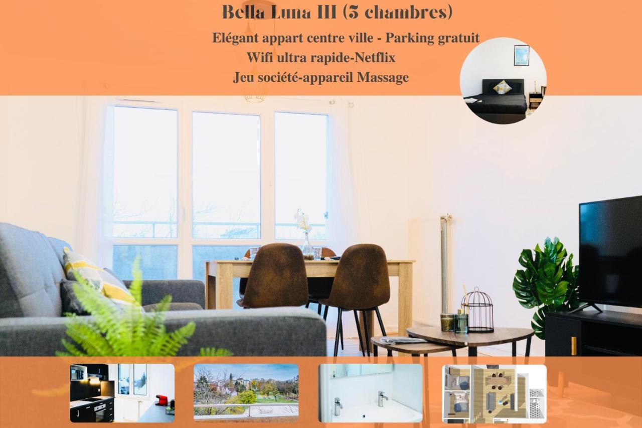 Bella Luna III - Elegant Appartement Centre Ville - Parking Gratuit - Wifi Ultra Rapide-Appareil Massage-Netflix-Jeu Societe Troyes Exterior photo